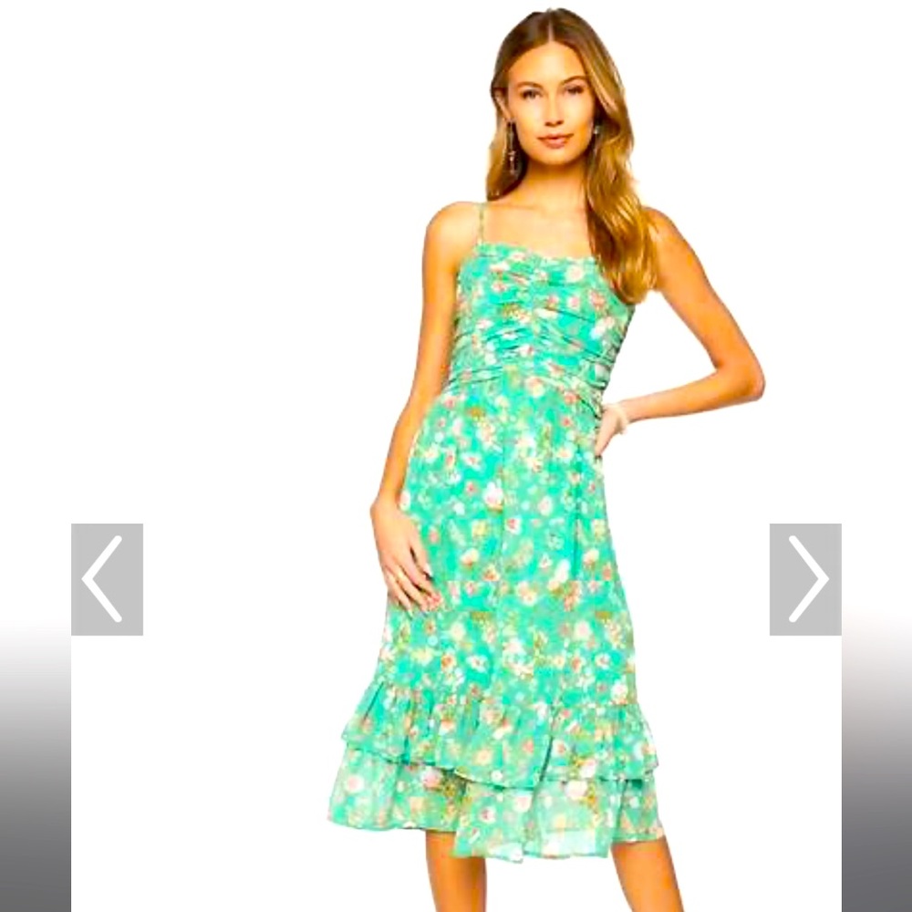 NWT. Floral print midi sweetheart dress.  Brand new, never worn.